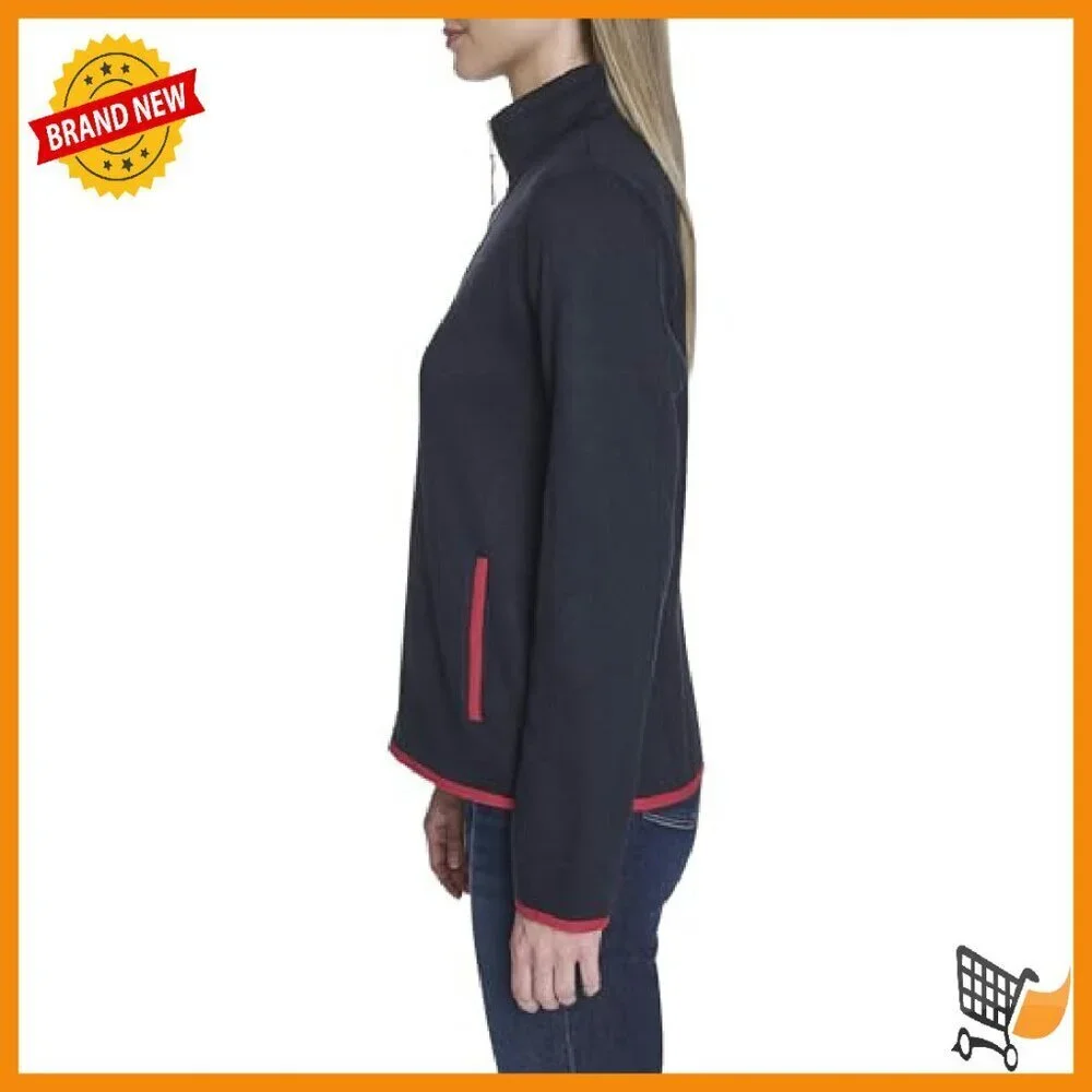 Women's Mockneck Zip Up Fleece Jacket - Cozy Layering Essential